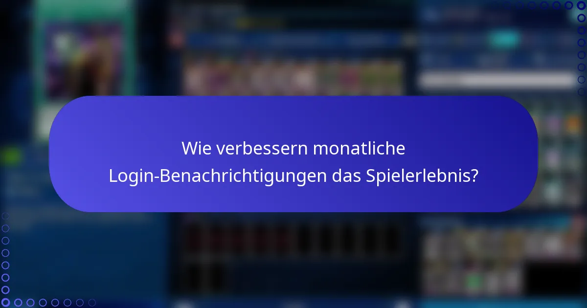 Wie verbessern monatliche Login-Benachrichtigungen das Spielerlebnis?